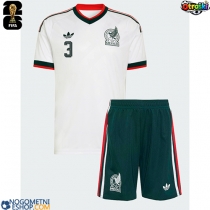 Otroški Nogometni dresi Mehika Cesar Montes #3 Gostujoči SP 2026 Kratek Rokav (+ Kratke hlače)